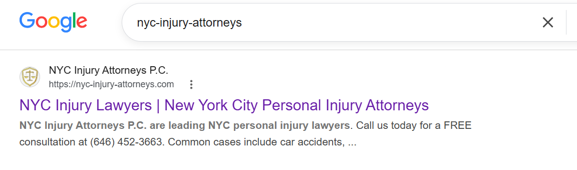 Google Business Profile for NYC Injury Attorneys